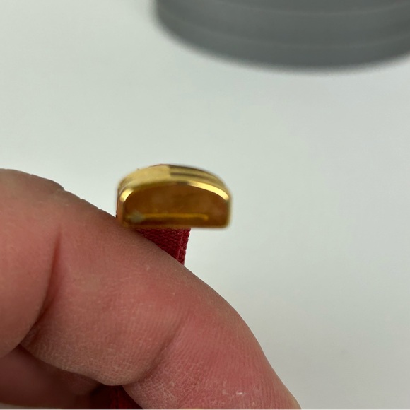 Chic Gold-Tone and Red Women's Quartz Bangle Band Watch (possibly Avon) - Picture 12 of 12